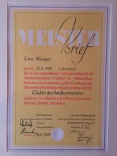 Elektrotechnikermeister Uwe Werner